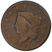 1826 Coronet Head Large Cent G6