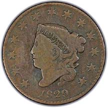 1826 Coronet Head Large Cent VG8