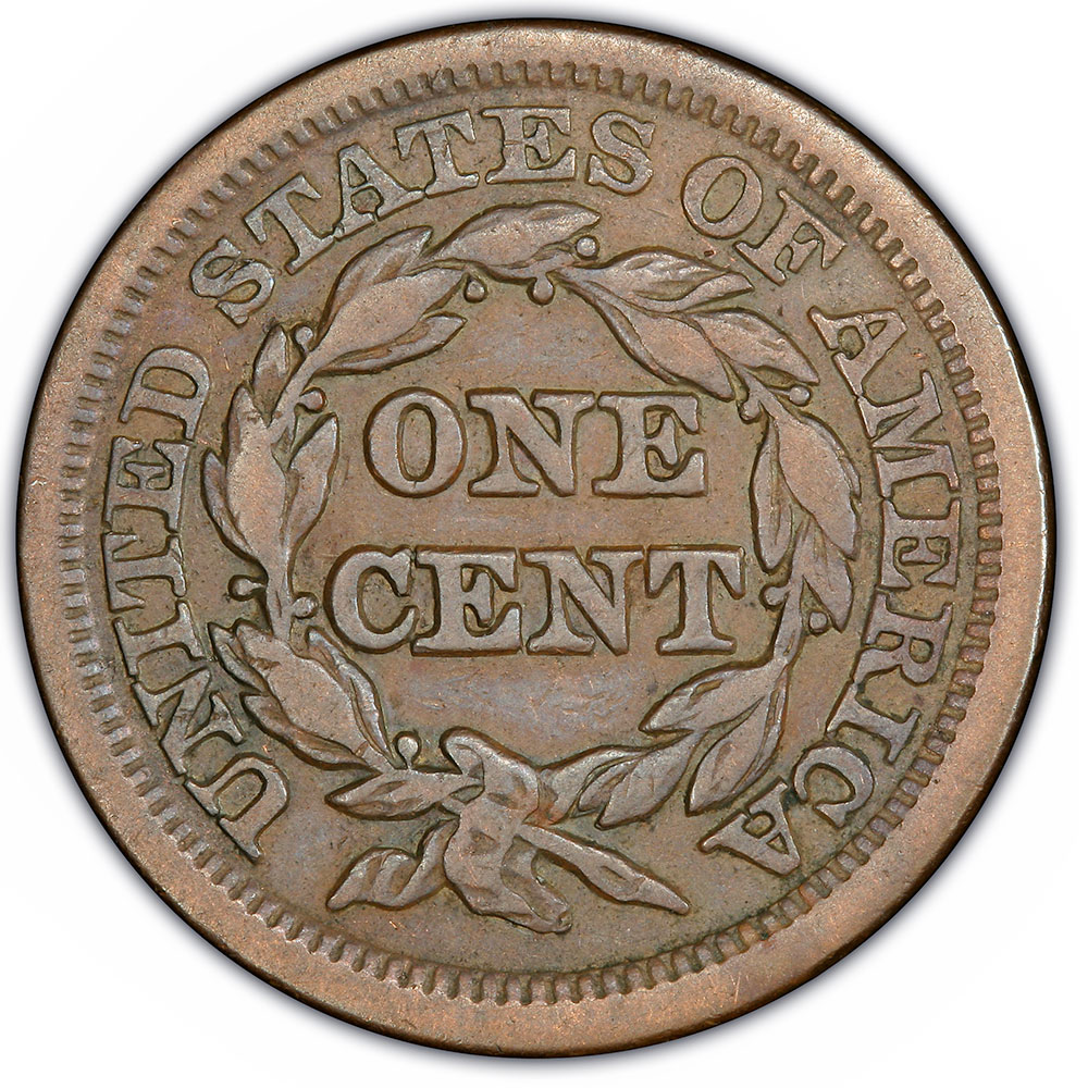 1848 Braided Hair Large Cent F15