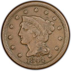 1848 Braided Hair Large Cent VF20