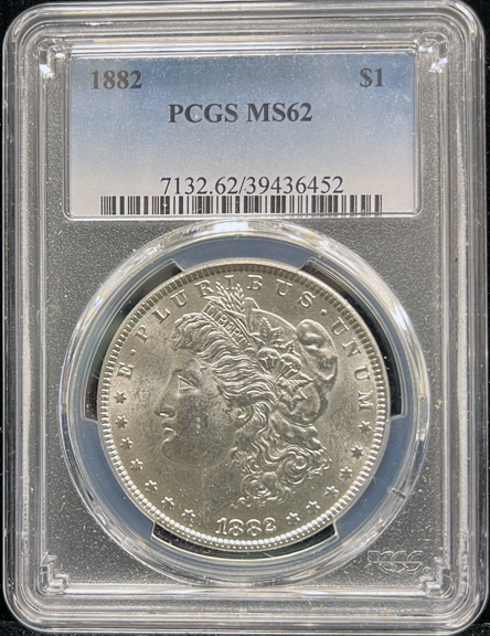 1882 Morgan $ PCGS MS62