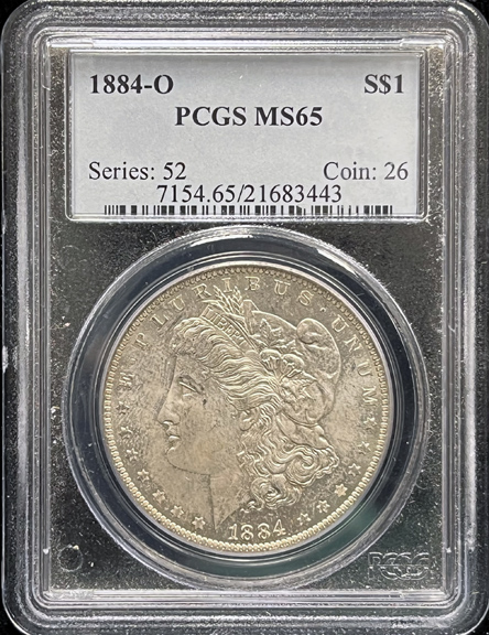 1884-O Morgan $  PCGSMS 65